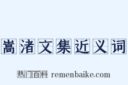 嵩渚文集近义词是什么意思的图片